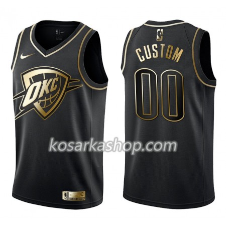 Dres Oklahoma City Thunder Prilagođeni Nike Crna Golden Edition Swingman